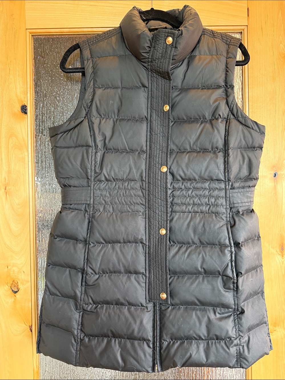 Sleeveless Quilted Puffer Vest - Black